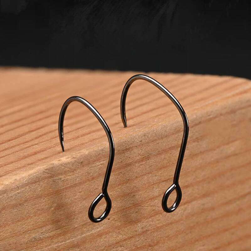 BLUX 10pcs Barbless 10# 8# Vertical Eye Forged Anti-rustcoating Trout Fishing Hook Z260228