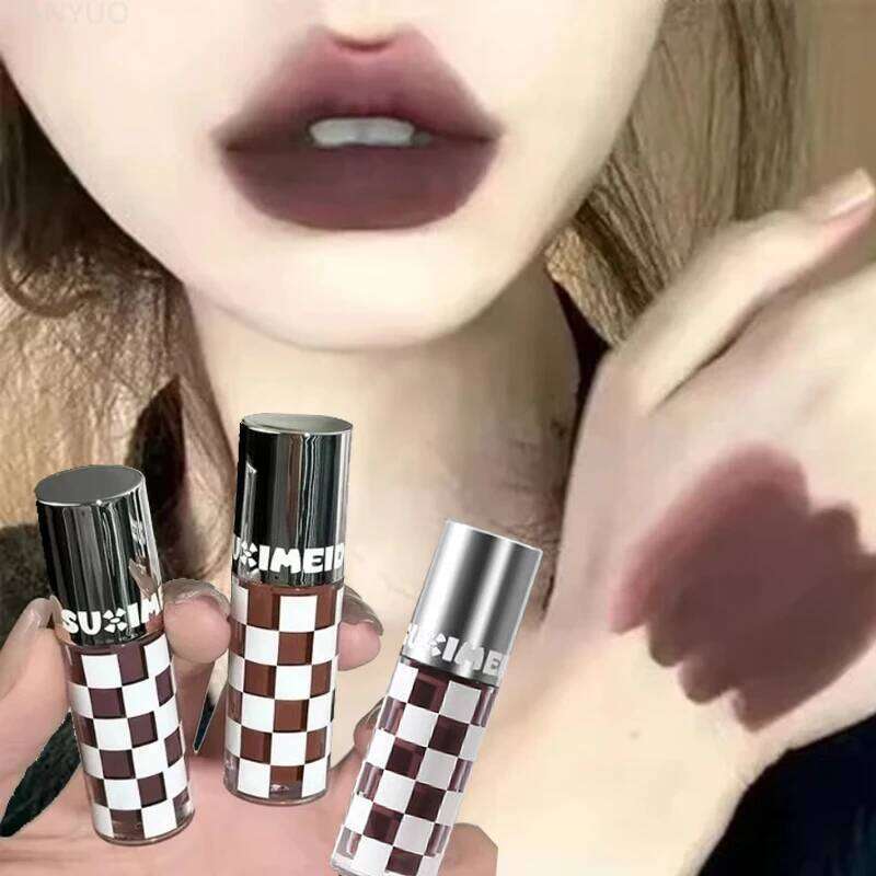 6 Colors Matte Punk Red Gloss Lasting Waterproof Dark Smoky Purple Lipstick Natural Chocolates Lip Tint Makeup H260302
