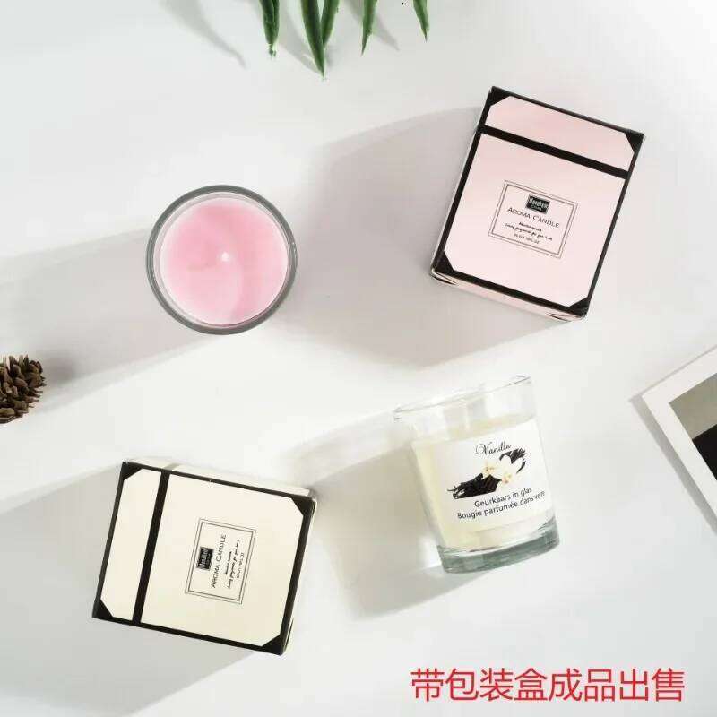 Scented Aromatic Guest Gift Lot Wedding Candles White In Glass Jars Luxury Candle For Home Decor W260303