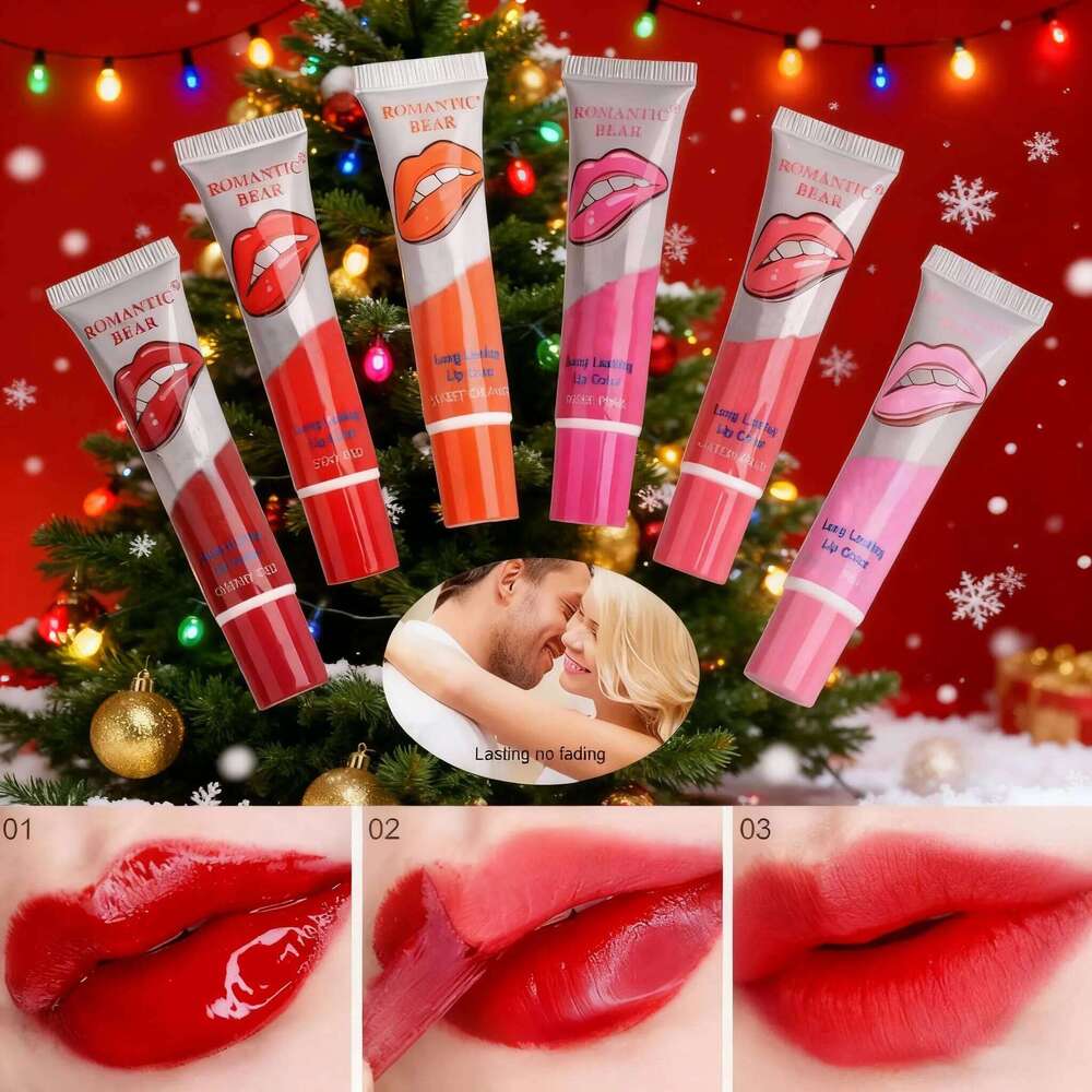 6 Color Set: Peel-Off Lipstick with Long-Lasting Color, Waterproof Lip Gloss H260302