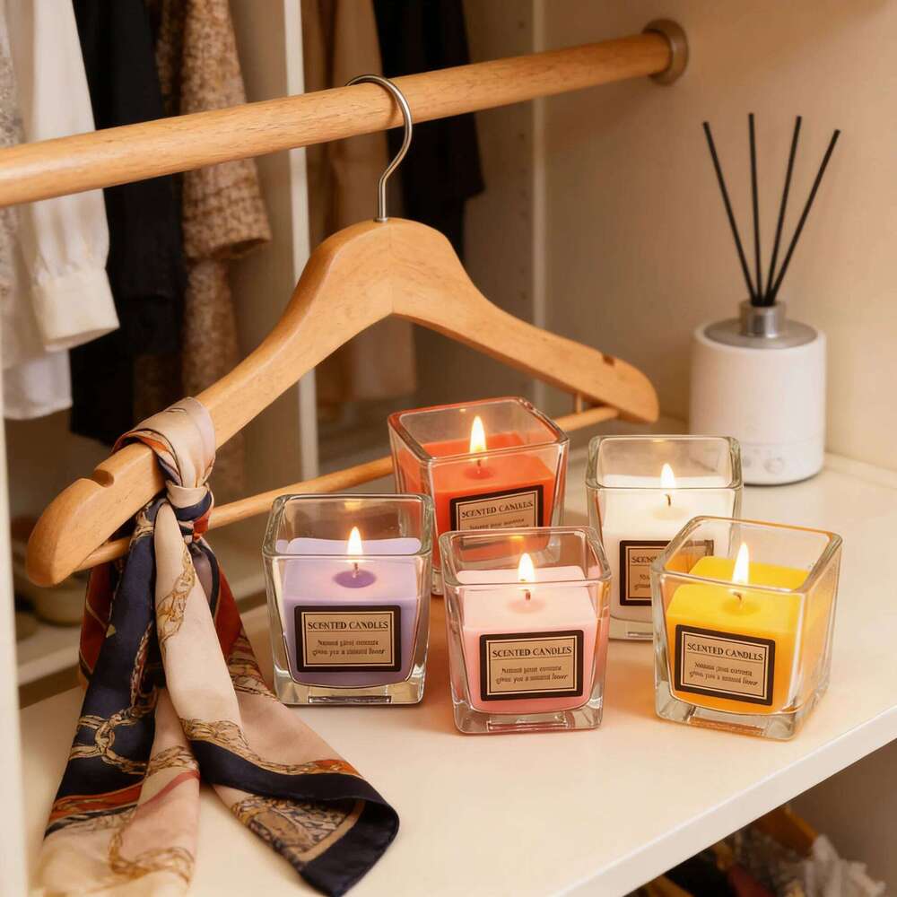 Long-Lasting Scented Candles Natural Wax Glass Jar Home Relax Yoga Stress Relief Perfect Gift for Women W260303