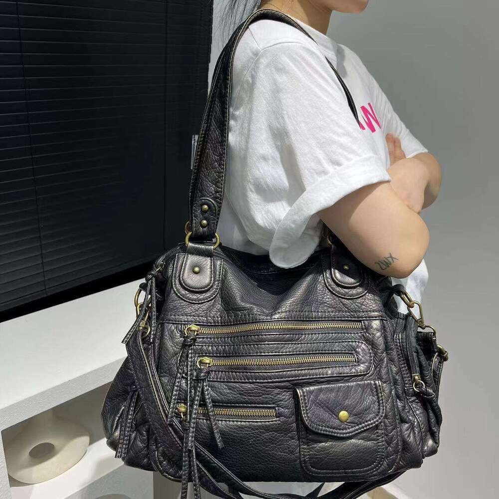 Luxury Shoulder Bags Totes Hobo Cross Border Exclusive Amazon Hot Selling Women S Fashion Retro Tote Korean And Japanese Trend Simple Crossbody Bag SE