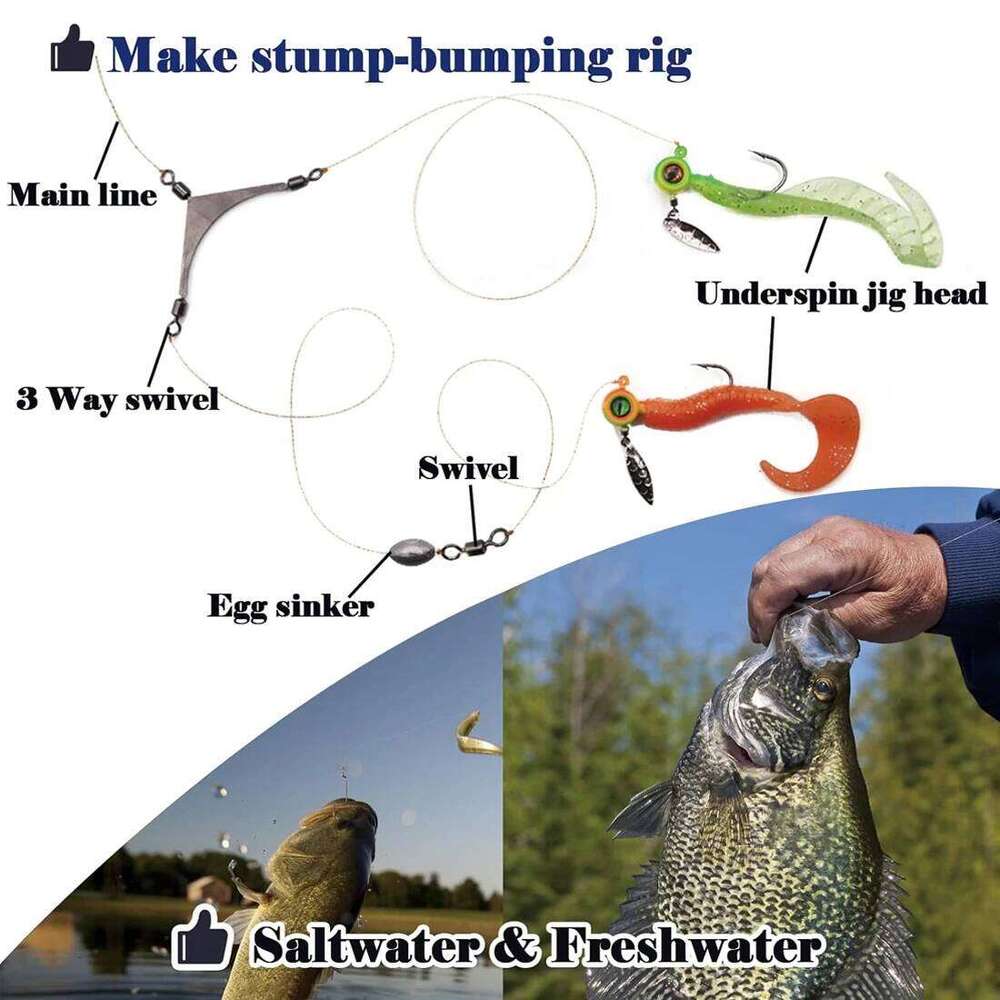 FishTrip 5Pcs Jig Heads Hooks Spinner, Underspin Crappie with Willow Blade for Saltwater Freshwater With Box Z260228