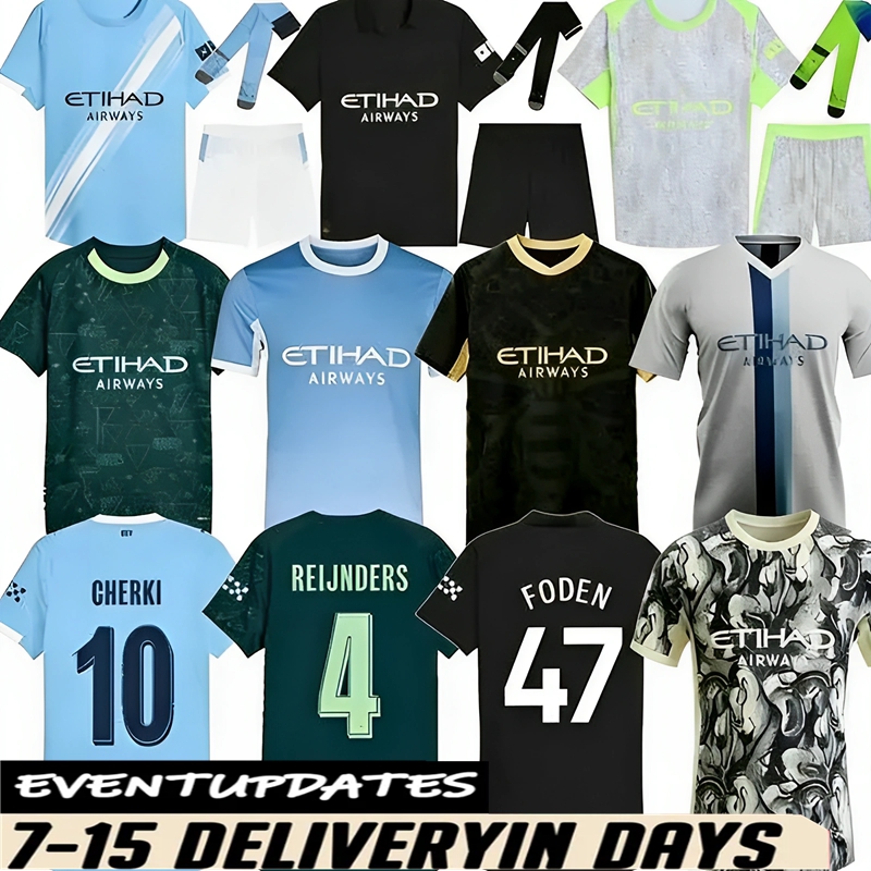 25 26 27 HAALAND MARMOUSH SOCCER JERSEY GREALISH MAN CITIES ALVAREZ player DE BRUYNE FODEN football tops shirt men kids kit DOKU Mancheste rs city jerseys Man city