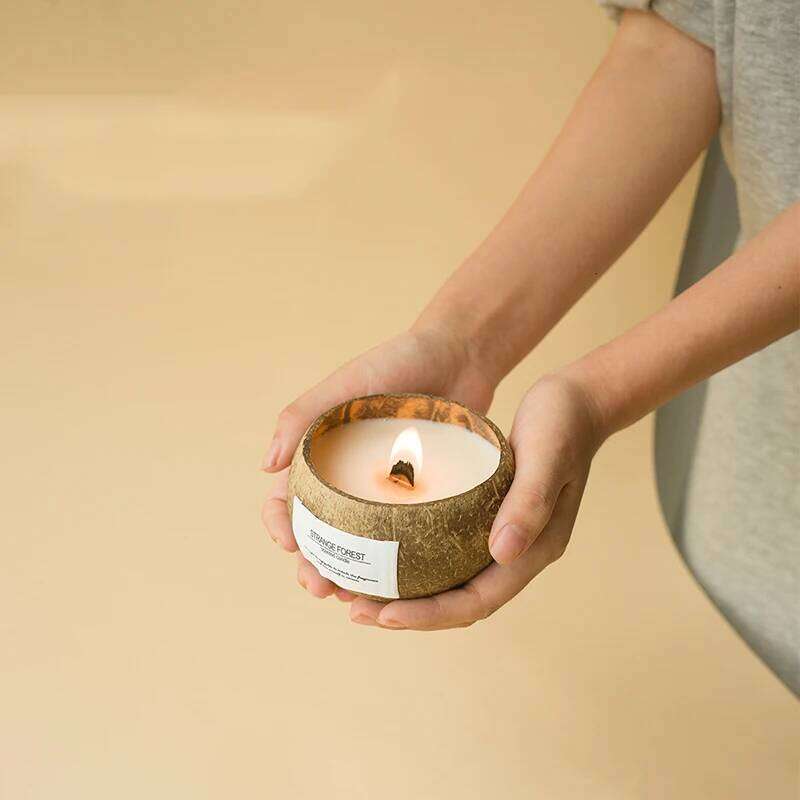 Coconut Shell Aromatherapy Candle Essential Oil Premium Plant Wax Fragrance Home Companion W260303