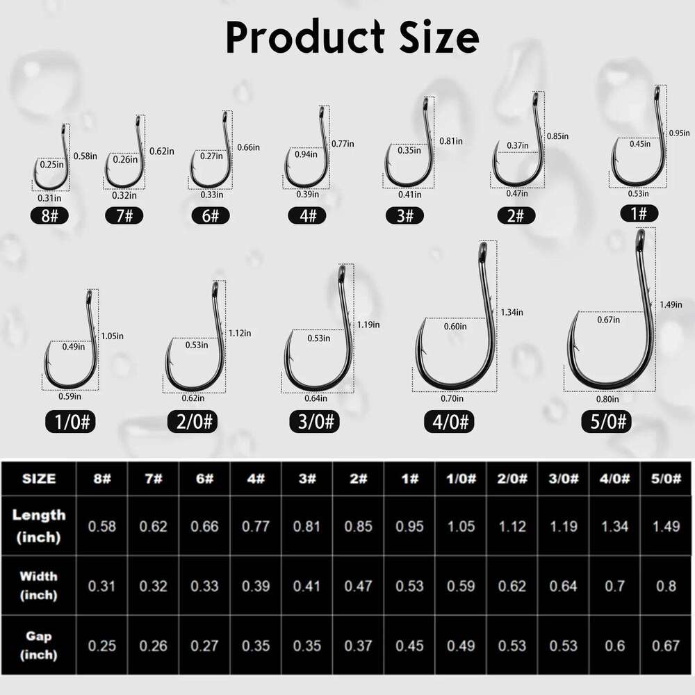 FishTrip Octopus Baitholder Fishing Hooks 50-100pcs Sharp Barbed High Carbon Steel Offset Circle Hook for Saltwater Z260228