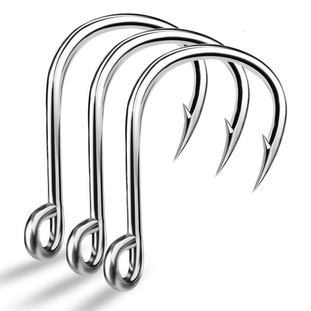 PROBEROS 20PCS Jigging Hook Carp Eye Worm Barbed Inline Hooks Saltwater High Carbon Steel Fishing Accessories Z260228