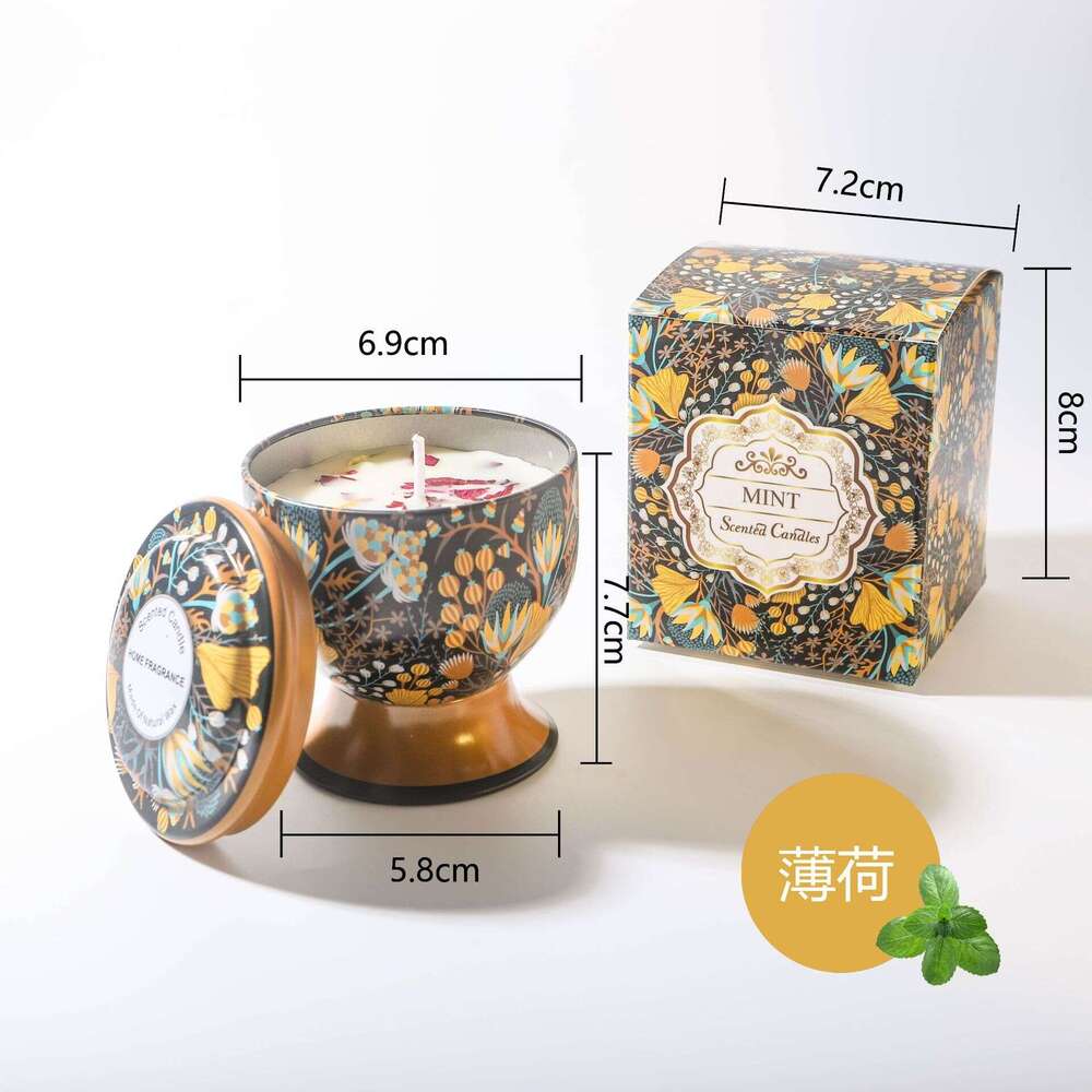 Cross-Border Hot Selling Goblet Soy Wax Tin Set Wedding Favor Aromatherapy Candle Gift Box W260303