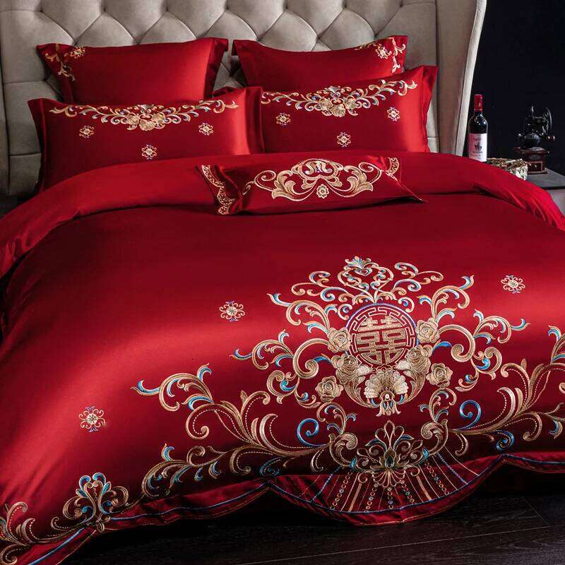 Customizable Class A room pure long-staple cotton wedding four-piece set W260302