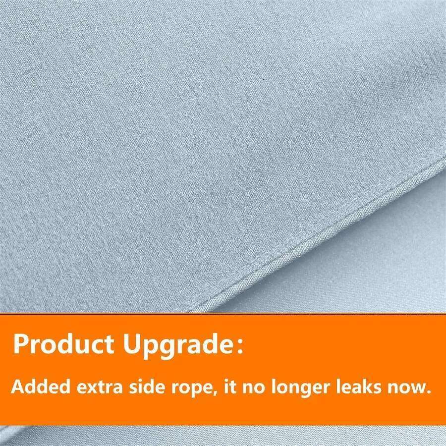 Light Blue Full Size Comforter Set - 7 Pieces Bed in a Bag Bedding with All Season Soft Quilted Warm Fluffy Reversible Comforte W260302