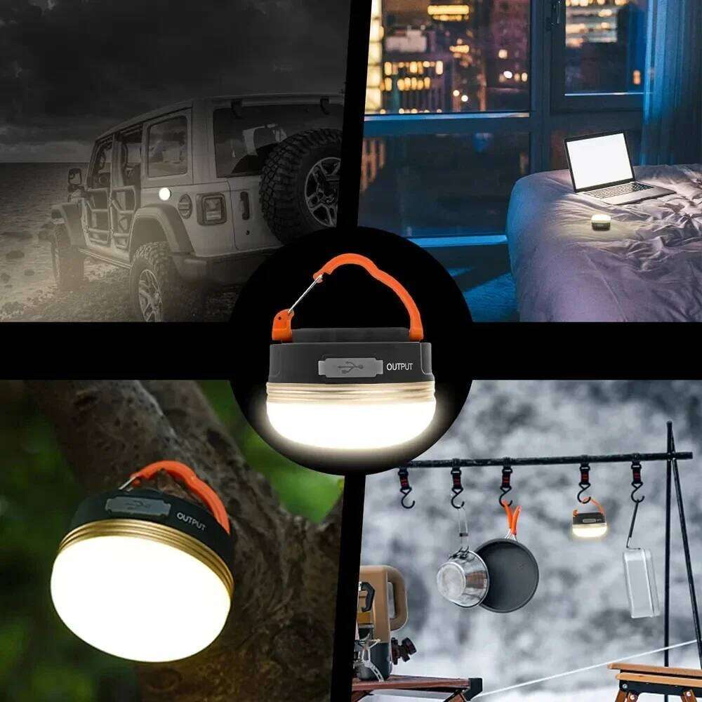 High Power 10W LED Built-in 1800mAh Battery Rechargeable Tent Lantern Outdoor Portable Camping Night Hanging Lamp S260302