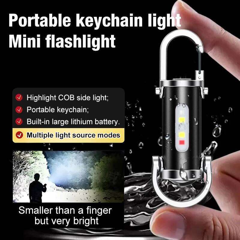 Multi functional mini keychain light, outdoor portable hook lighting, spotlight, emergency lighting flashlight S260302