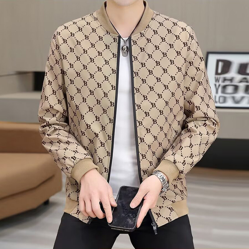 2026 Luxury Brand Designer Clothing Men's Spring And Autumn Jacket New Stand Collar Jacket Trendy Slim Fit Youth Thin Men's Baseball Collar 