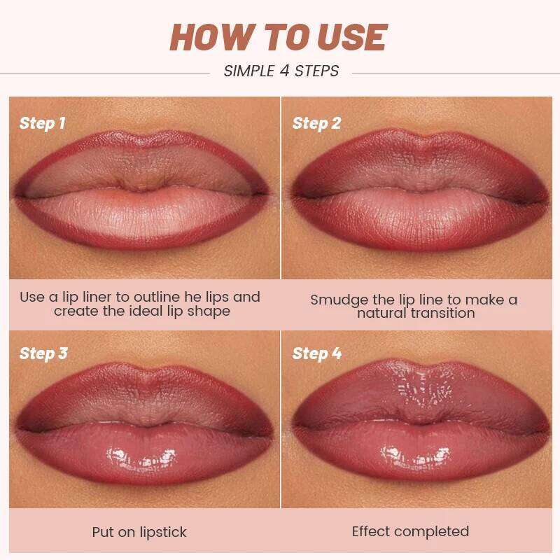 1set, 8 colors lip liner lipstick combo, long-lasting moisturizing, easy to apply, comes with a pencil sharpener, gift for women H260302