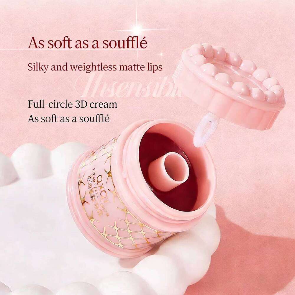 QXQY Strawberry Cake Mud Mist Matte Velvet Cream Lip gloss Lipstick Makeup gifts H260302