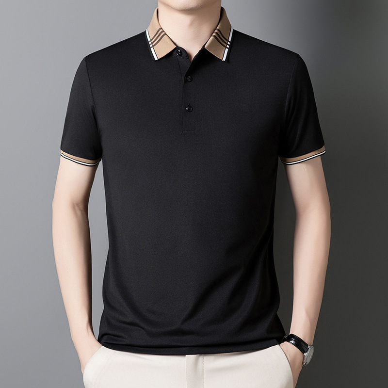 2026 Luxury Brand Designer Clothing Summer New Men's Short Sleeve Polo Shirt For Young And Middle-Aged, Casual Business Turn-Down Collar Solid Co