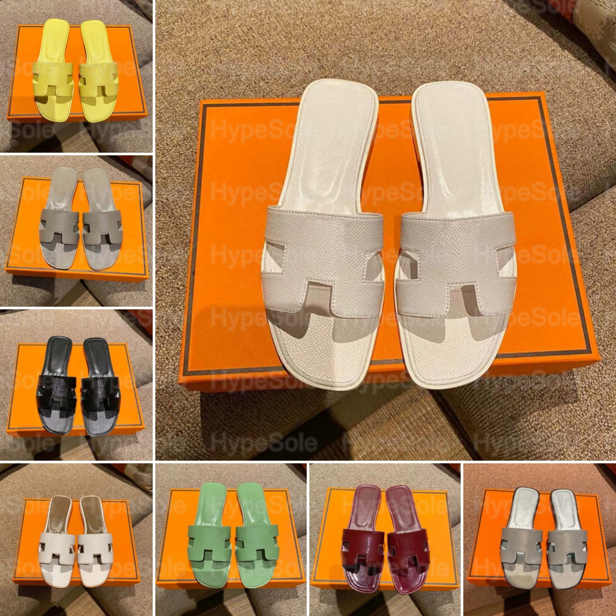 Chypre Designer Slides Slippers Leather Slide Slipper Black White Red Luxury Women Summer Flat Sandals Claquette Sandles