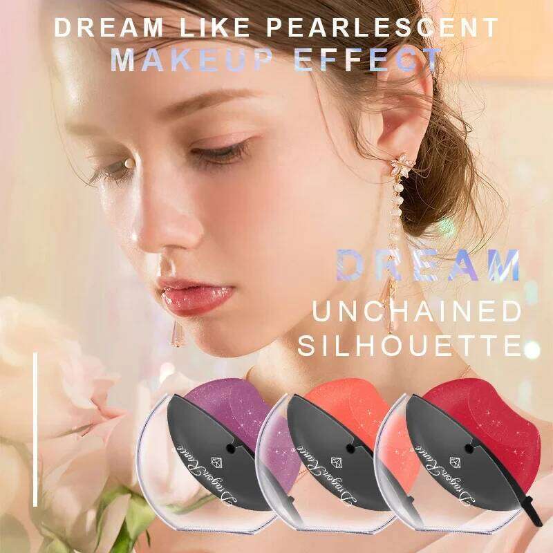 Lazy Pearl light Temperature Color Changing Lip-shaped Lipstick Velvet Moisturizing Lip Gloss Waterproof Non-stick Cup H260302