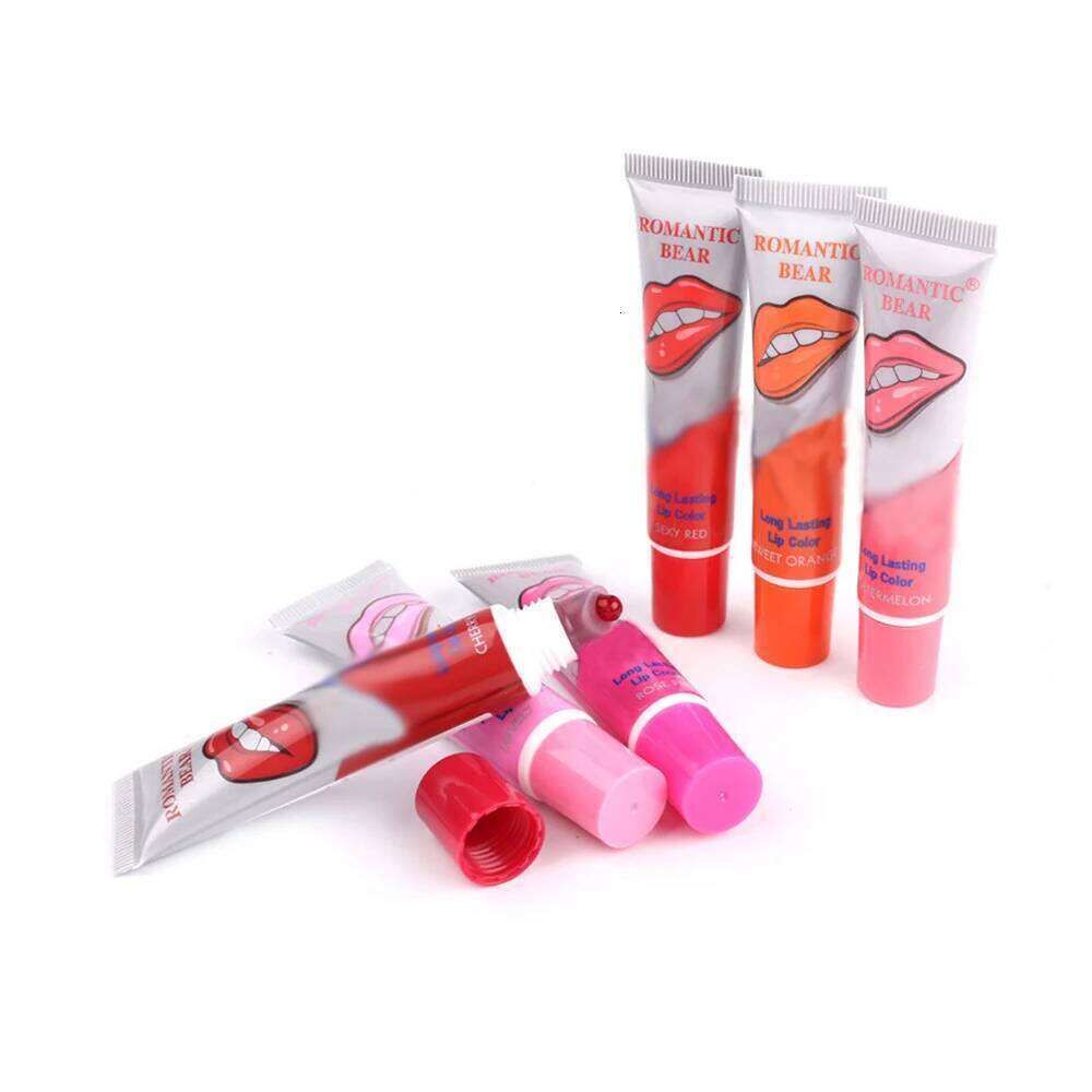 6 Color Set: Peel-Off Lipstick with Long-Lasting Color, Waterproof Lip Gloss H260302