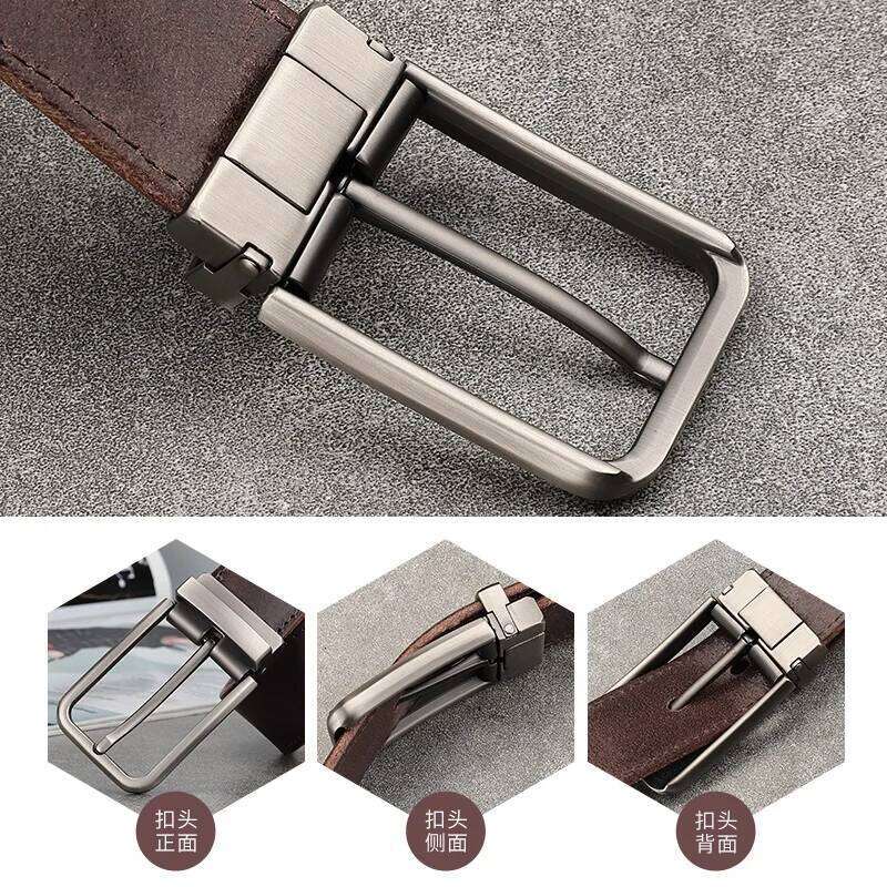 Belt leather needle buckle casual youth top layer handmade men's belt genuine cowhide S260228