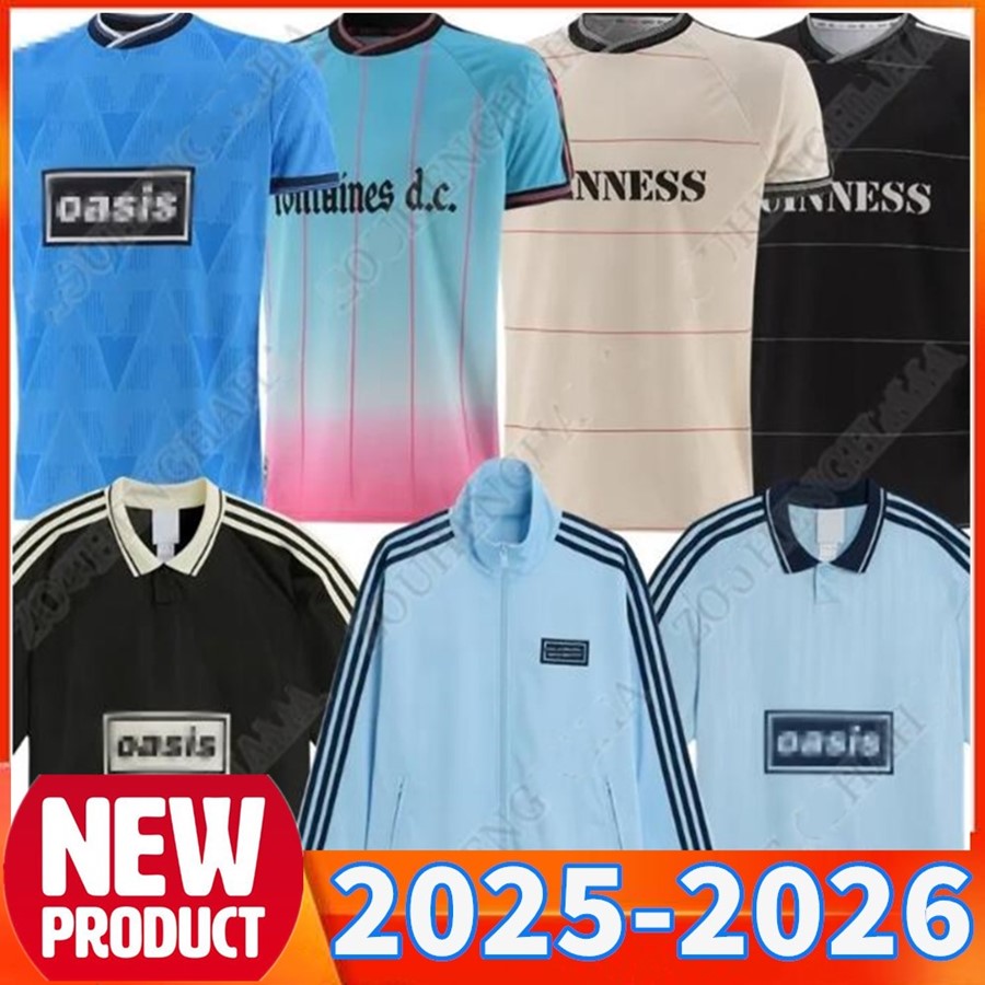 new Oasis Tour Jacquard Football Jersey Shirts Kit 2025 Fontaines Dc Home Away Third Bohemians BLACK GUINNESS Soccer Jerseys 135th Anniversary Oasiss Live shirt