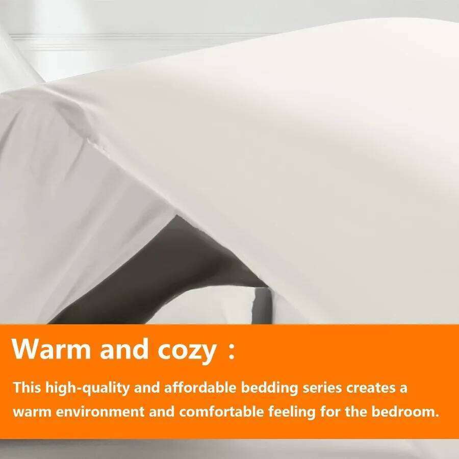 Ivory Full Size Set - 7 Pieces Bed in a Bag Bedding with All Season Soft Quilted Warm Fluffy Reversible Comforter Fla W260302