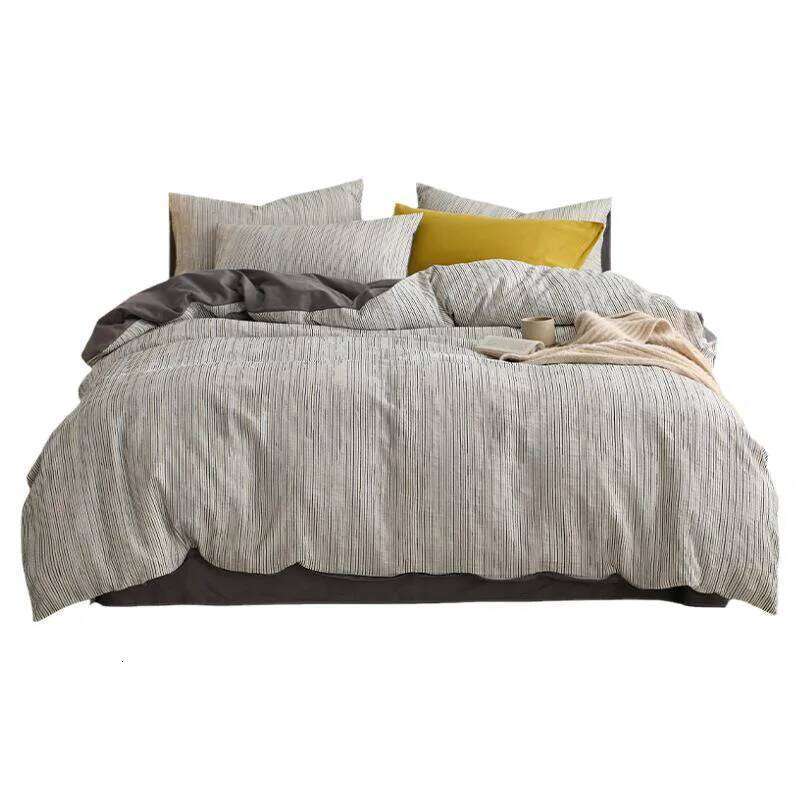 Four-piece set of pure cotton on the bed 2025 new light luxury quilt cover sheets winter high-end bedding W260302