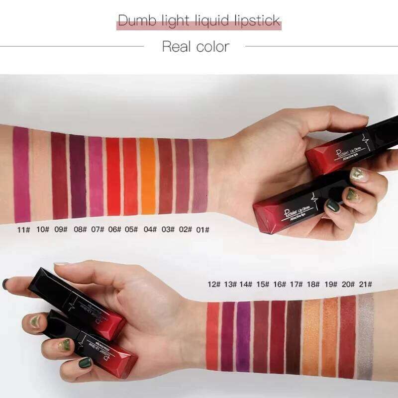 Matte Liquid Lipstick 17 Colors, Long Lasting Gloss, Velvet Lip Cream, High Pigment, Non-Stick Cup, Sexy Finish H260302