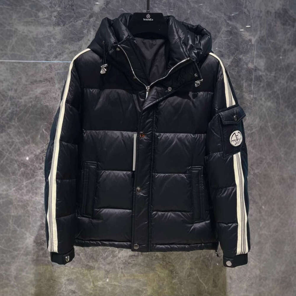 New American European Winter Men's Down Jacket With Hood 90% White Duck Down Trendy Slim-Fit Warm Coat Stylish And Handsome In Red Luanyun