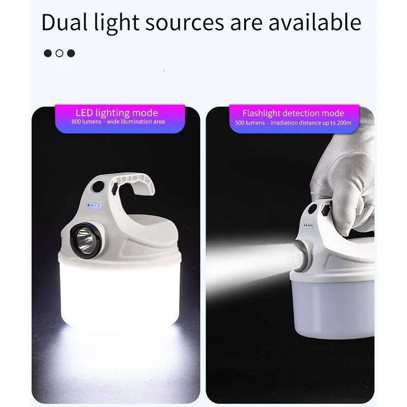 Portable Outdoor Led Camping Lantern Dimmable Emergency Waterproof Flash Lamp USB Rechargeable Light S260302