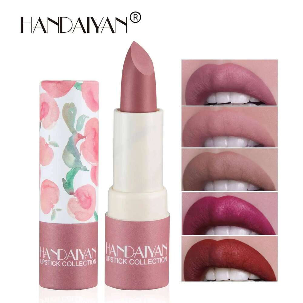 8 Colors Velvet Finish Lipstick Waterproof Long Lasting Moisturizing Non Stick Cup Nude Pink Red Lip Makeup Cosmetics H260302