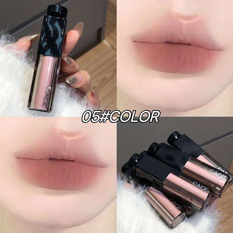 CACE Mud 6 Colors Mist Velvet Nude Liquid Lipstick Waterproof Lasting Lipgloss Non-stick Cup Sexy Red Lip Tint Korean Makeup H260302