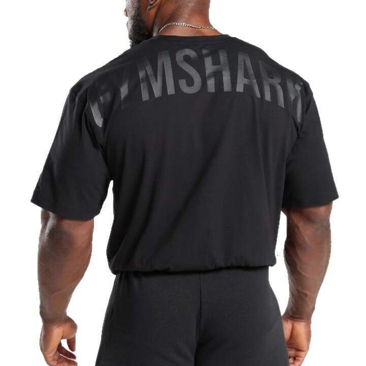 Muscle Shark Fitness American Style Trendy Brand Hot Sale Heavyweight Men's Pure Cotton Loose Fashion New Large Size T-Shirt