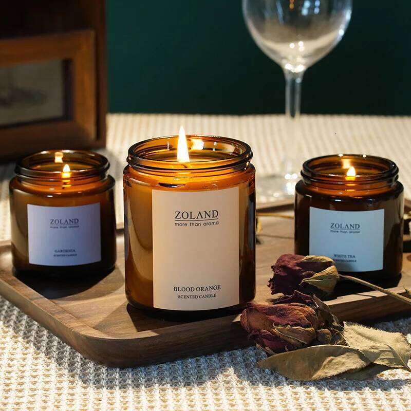 Handmade Fragrance Romantic Light Scented Aromatic Guest Gift Wedding Candles Candle Jar W260303