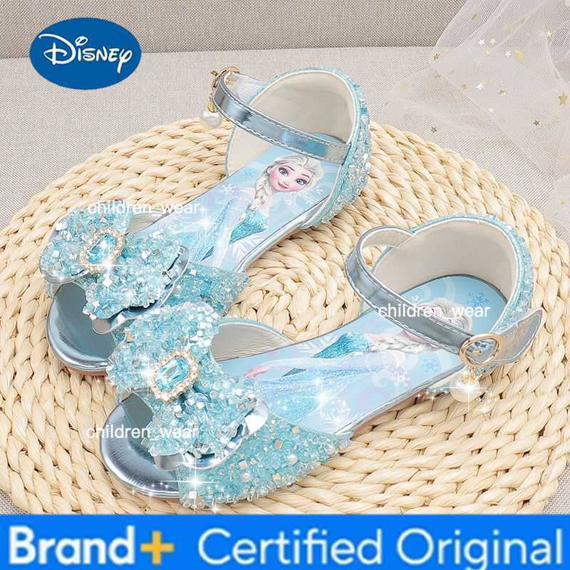 Disney Fairy Girl Butterfly Cinderella Princess Sandals Fashion Children Masquerade Role Play Elegant Party Crystal Shoes H260303