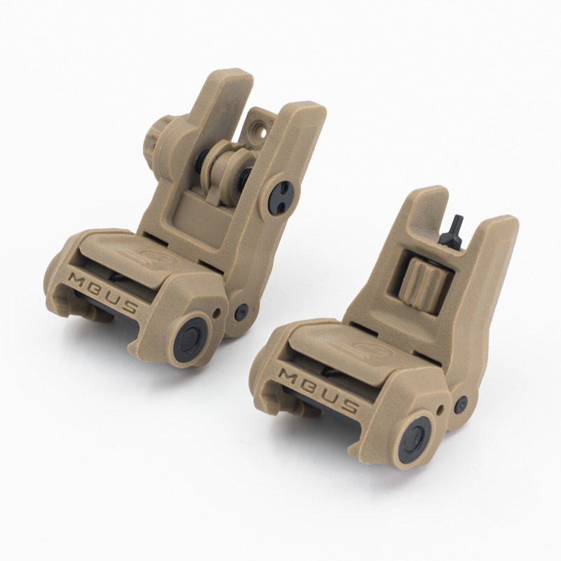 Gen III Flip Up Sights Front & Rear Black Polymer 20mm Picatinny Mount