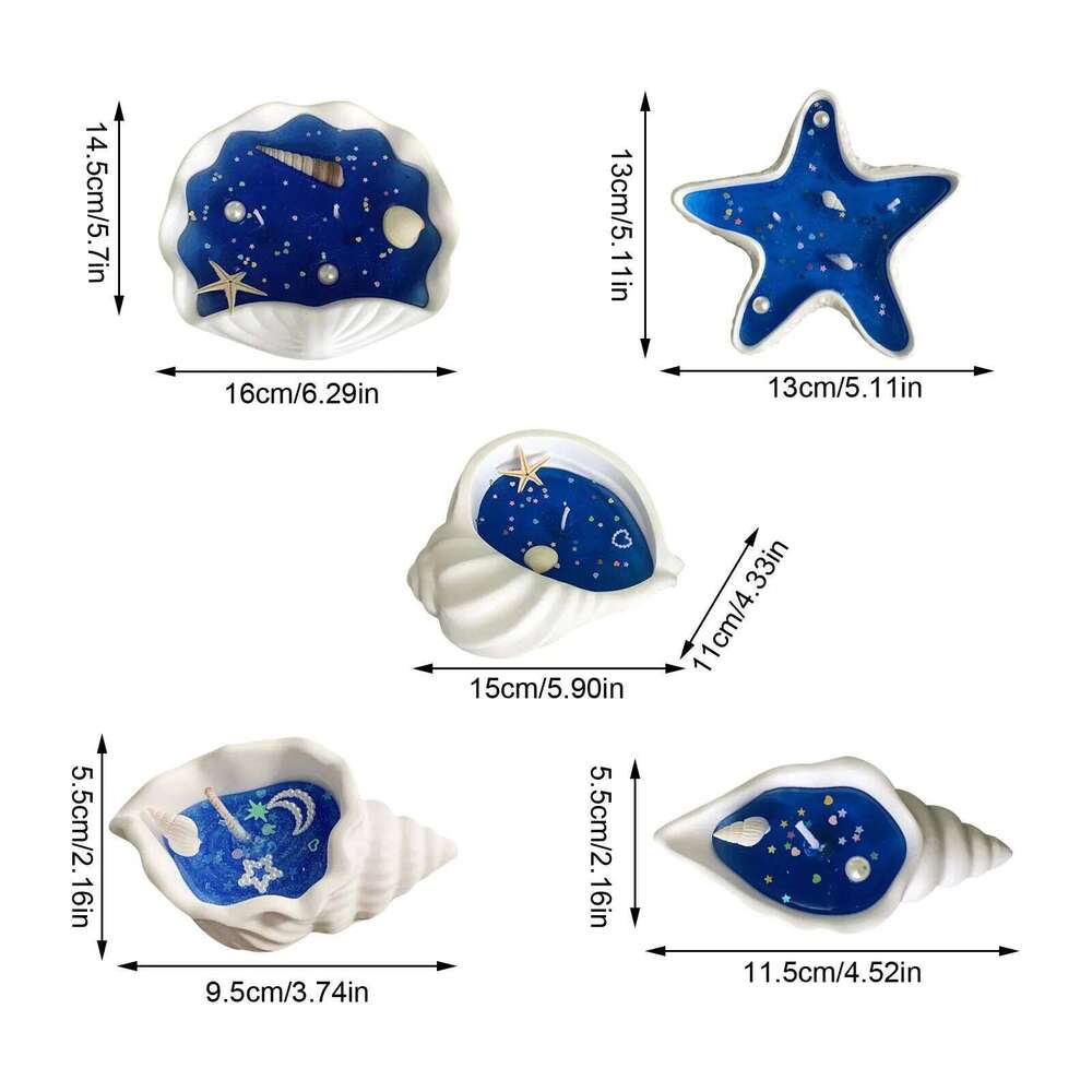 New Handmade Natural Conch Soy Wax Gel Candle With Oil Scent Ocean Theme Scented Candles For Women W260303