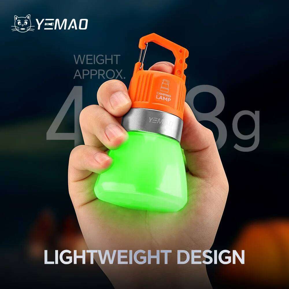 Portable Outdoor 450mAh Battery Rechargeable YEMAO B90 Camping Light with Hook High Brightness IPX4Emergency Flashlight RGB Lamp S260302