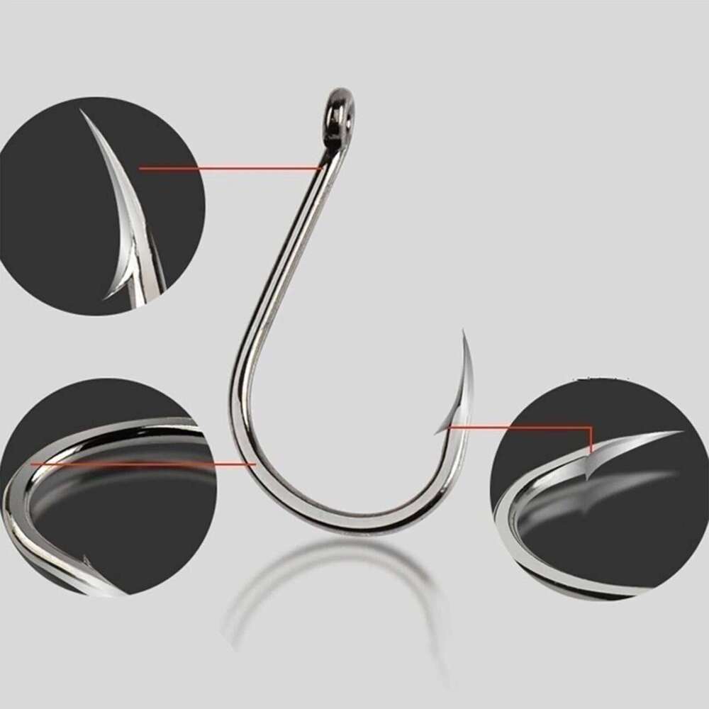 100pcs 3-12# Stainless Steel Carbon With Loop Sharp Barbed Boxed Hook Set Fishing Accessories Z260228