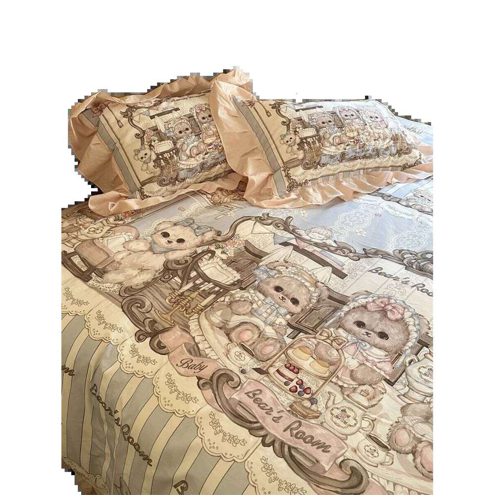 Customizable quilt cover, bed sheet, washed cotton four-piece set W260302