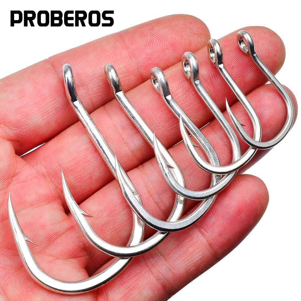 Proberos 10PCS Jigging Hooks Heavy Duty Super Strong Deep Big Game Hook for Vertical Metal Jig Carbon Steel High Strength Z260228
