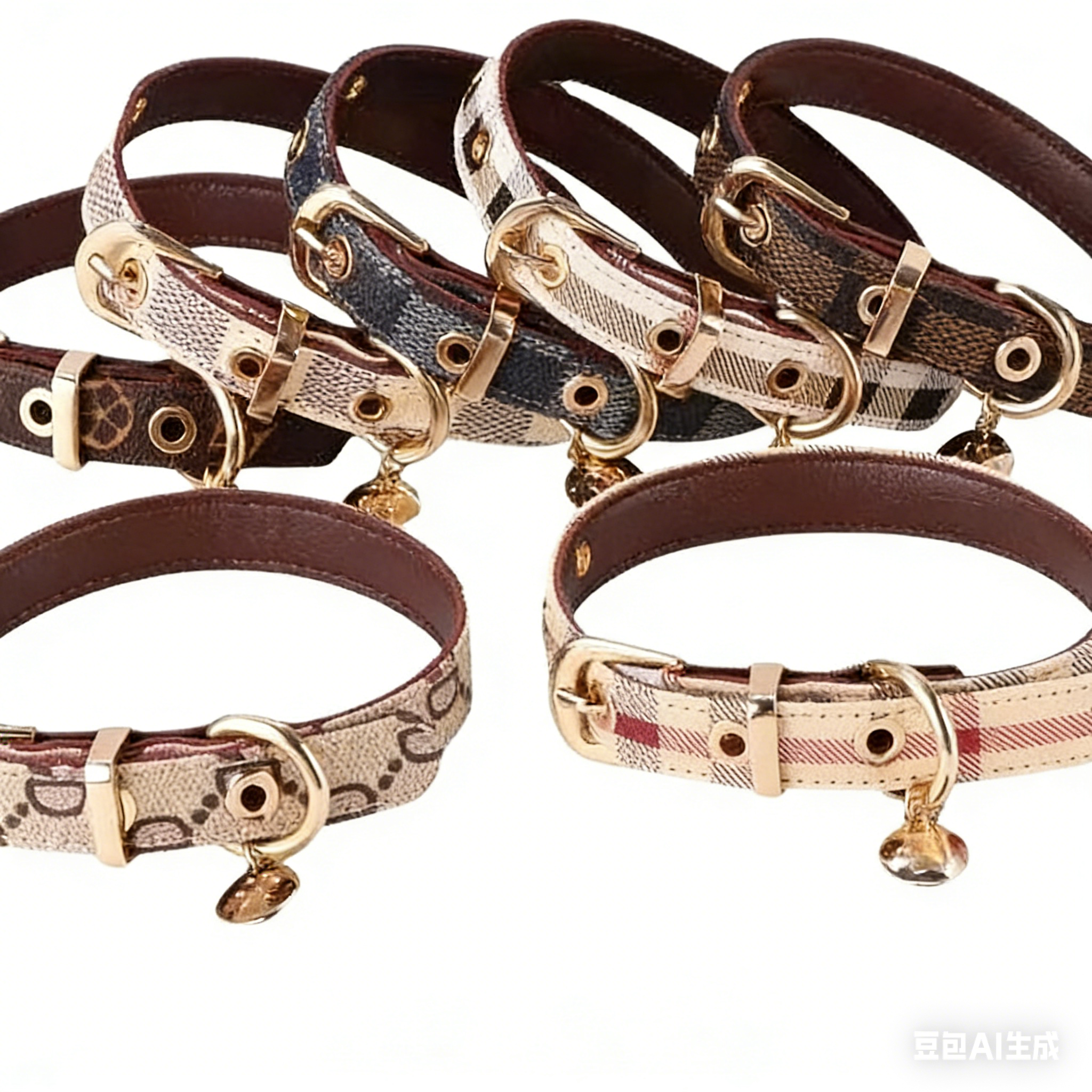 Dog Collar Leash set ic Presbyopia Designer Letters Pattern Print Leashes PU Leather Fashion Adjustable Neck Strap T250827