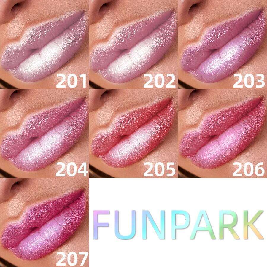 7 colors Sparkling Metallic Finish Lipstick Hydrating Red Pink Glitter Tint Shine Color Highly Pigmented Lip Makeup Gift H260302