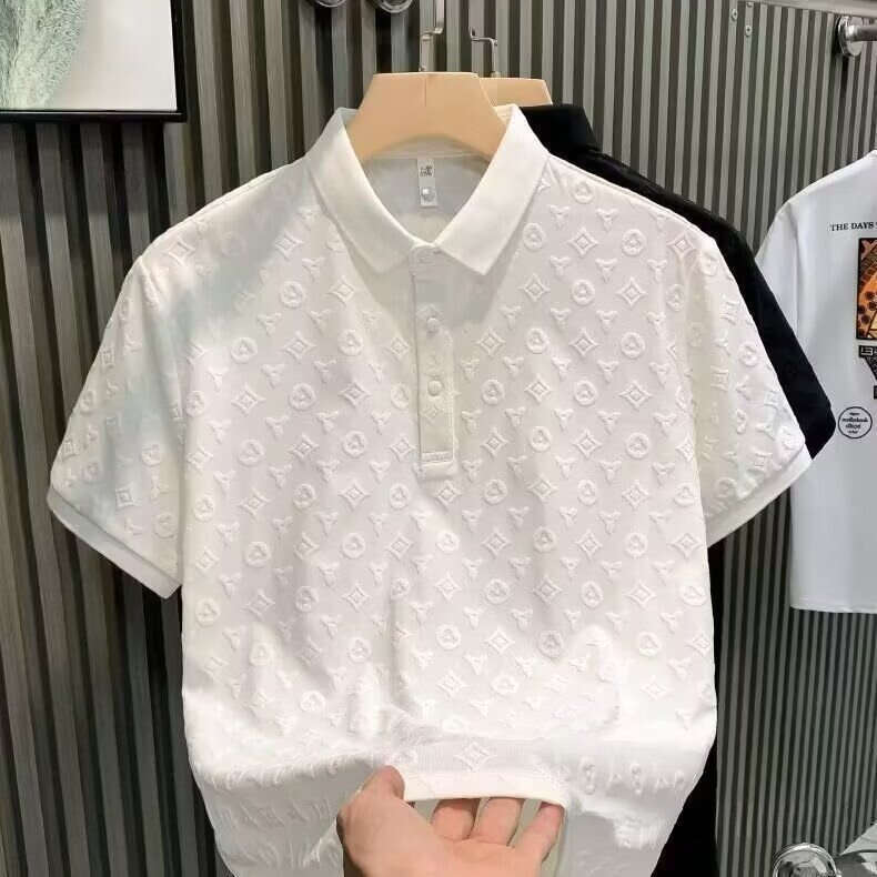 Summer new style casual short-sleeved polo shirt men's lapel short-sleeved t-shirt men's clothing