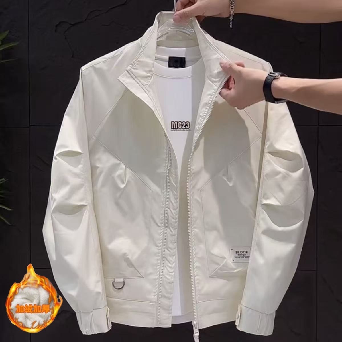 Men's Fshion Trend Stnd Collr Workwer Jcket Designer Jacket Spring Autumn Trendy Brnd Verstile Csul Youth Cot