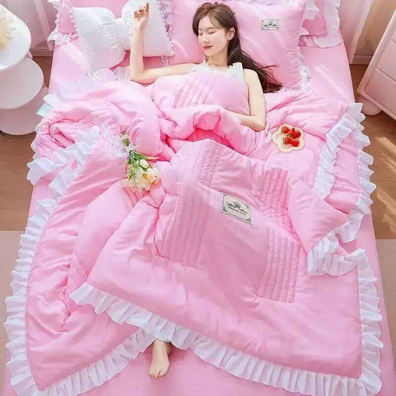 Bedding Summer Quilted Blanket Thin Comforter Bedspread Double Air Condition Quilt for Student Car Kids Adult Bed Cover W260302