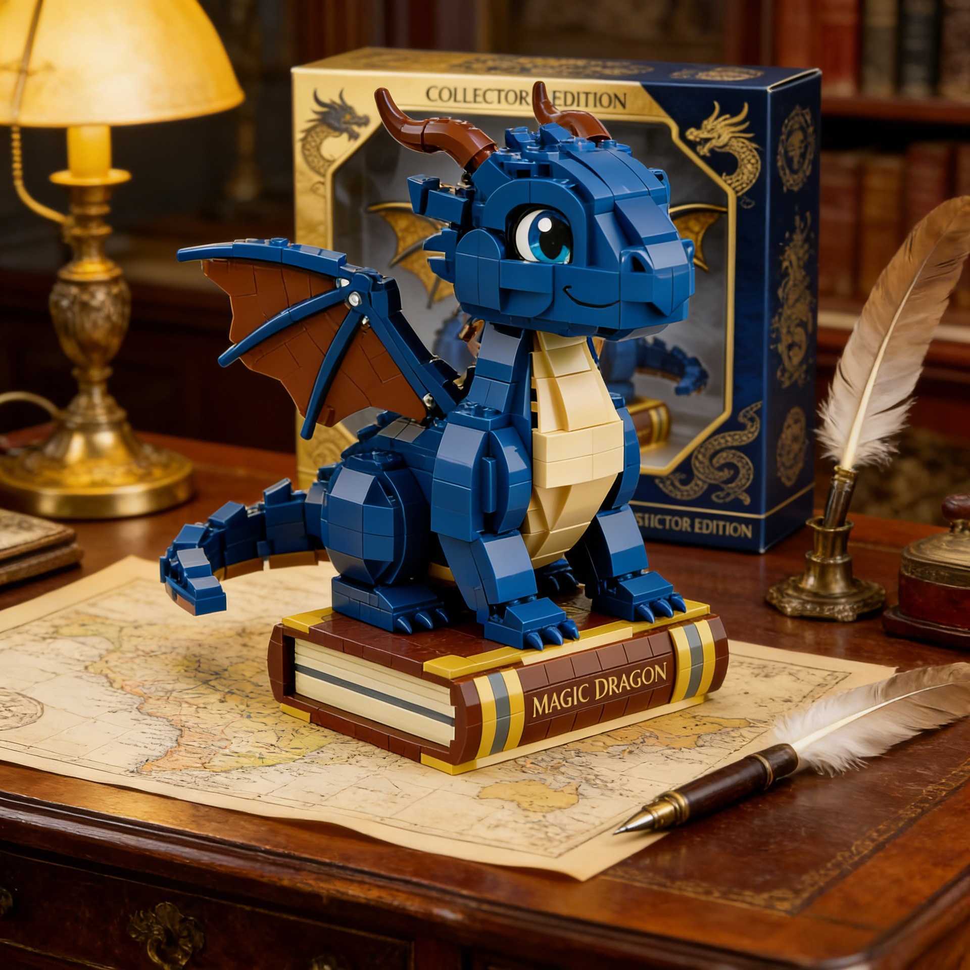 The new Little Blue Dragon is compatible bricks and is a creative trendy toy for building and assembling T260303