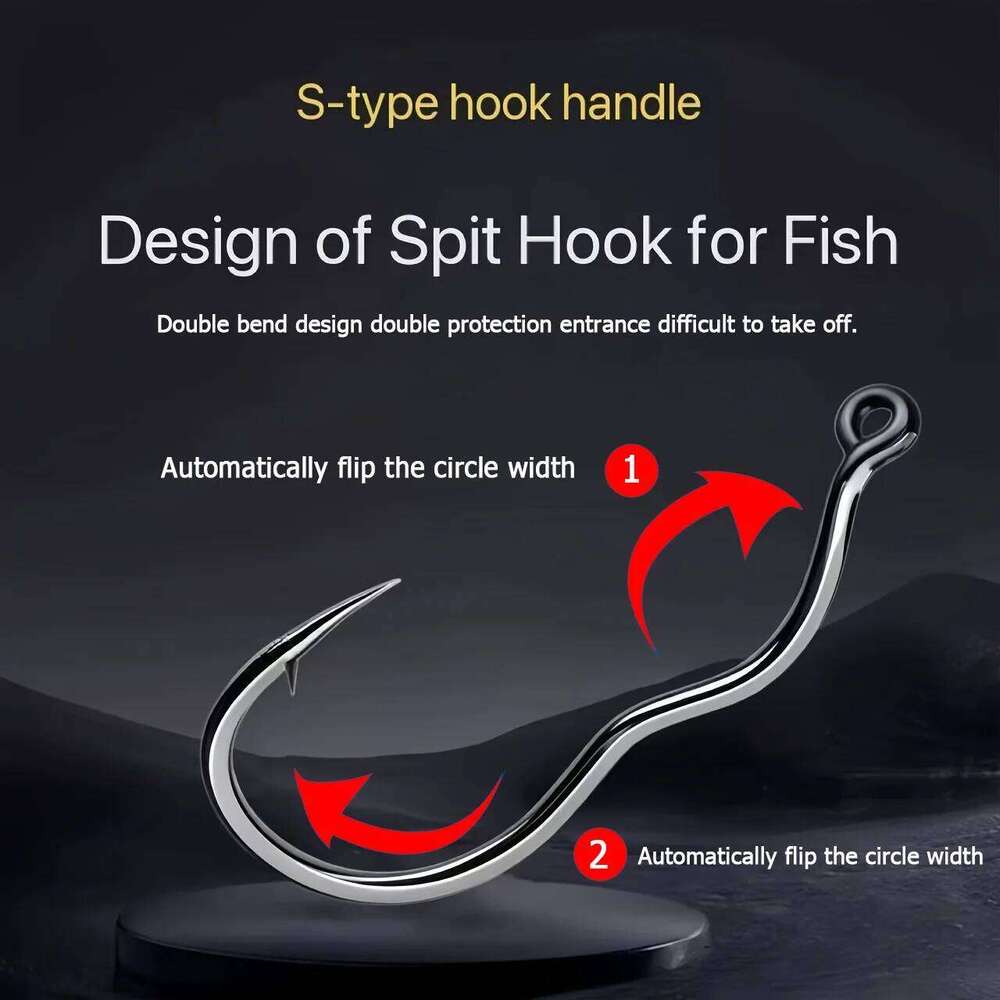 FishTrip Automatic Flip High Carbon Steel Fish Barbed Hook for Bass Carp Fishing Freshwater Tackle Accessories Z260228