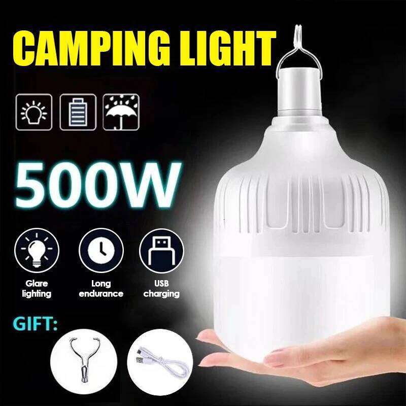 Outdoor USB Rechargeable LED Bulbs Camping Tent Hanging Lamp Portable Powerful Fishing BBQ Lighting Night Lights Lantern S260302