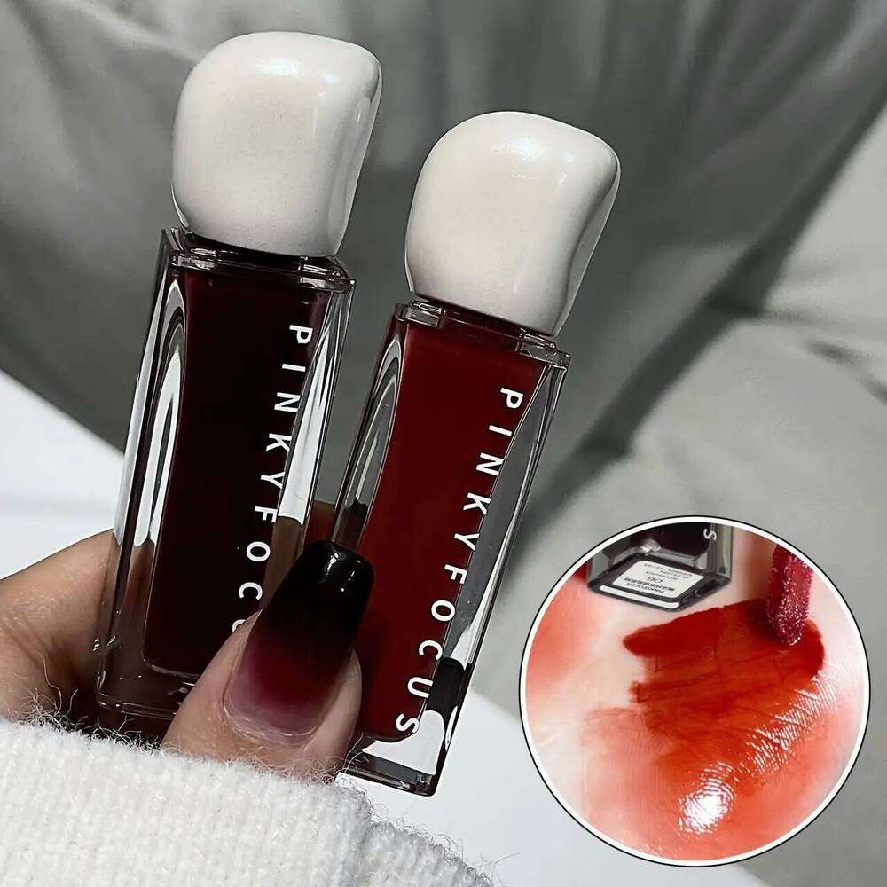 Pinkyfocus Mirror Glaze - Moisturizing, Long-Lasting, Non-Stick Cup, Brightens Tone, Waterproof Lip Gloss Creates Hydrated and Plump Lips, Suitable fo